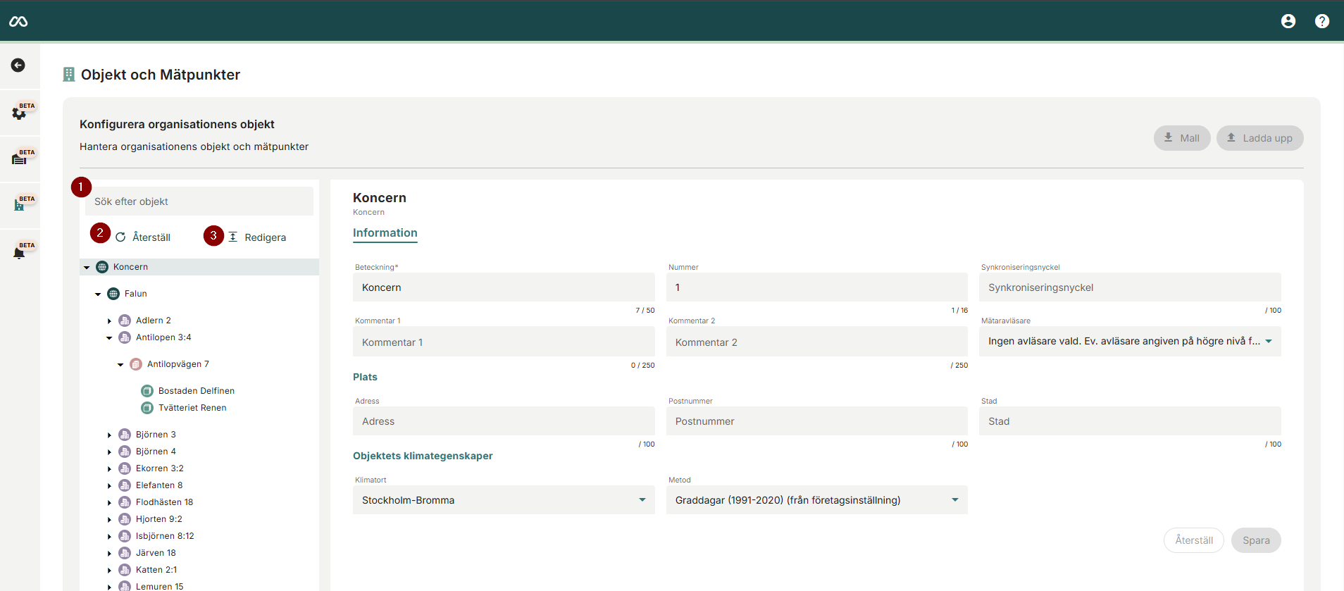 Sök Objekt AdminPanel