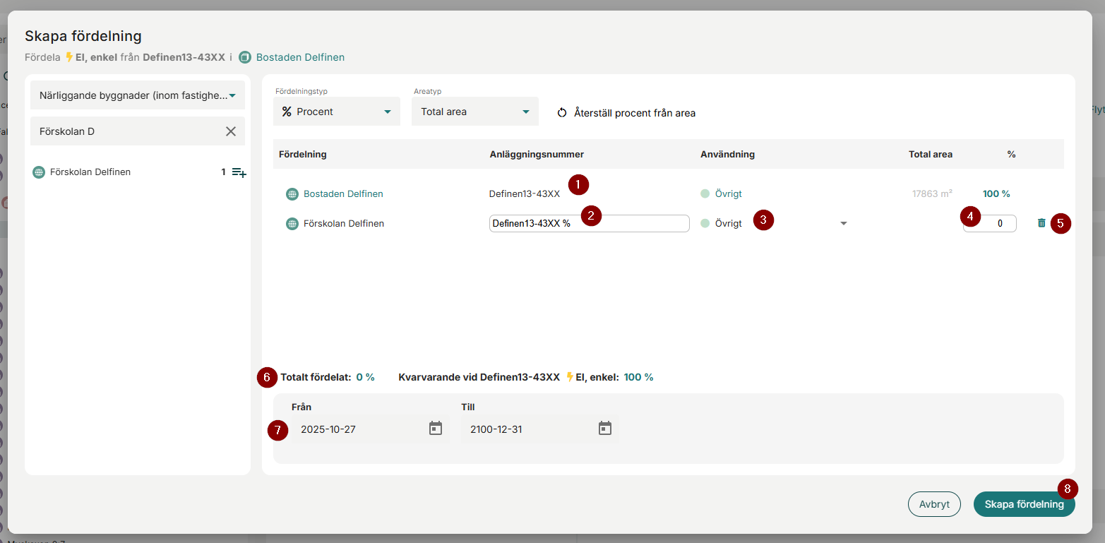 Skapa procentfördelare