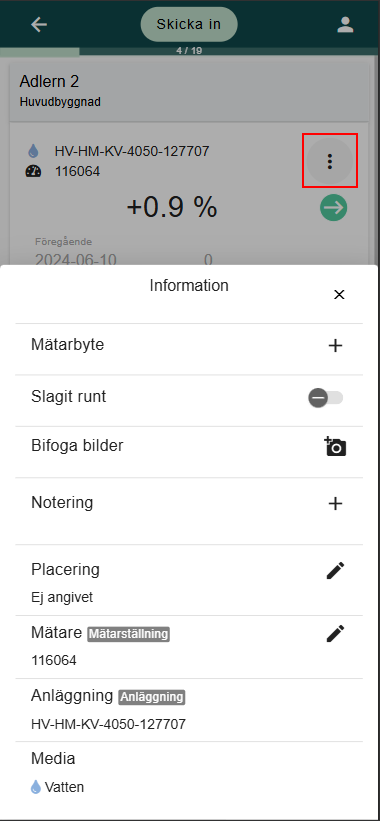 Övrig information meny