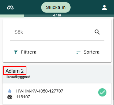 Primärutrymme i app