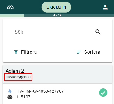 Sekundärutrymme i app