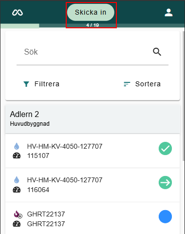 Skicka in avläsningar