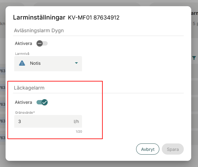 Objektsvy Larm