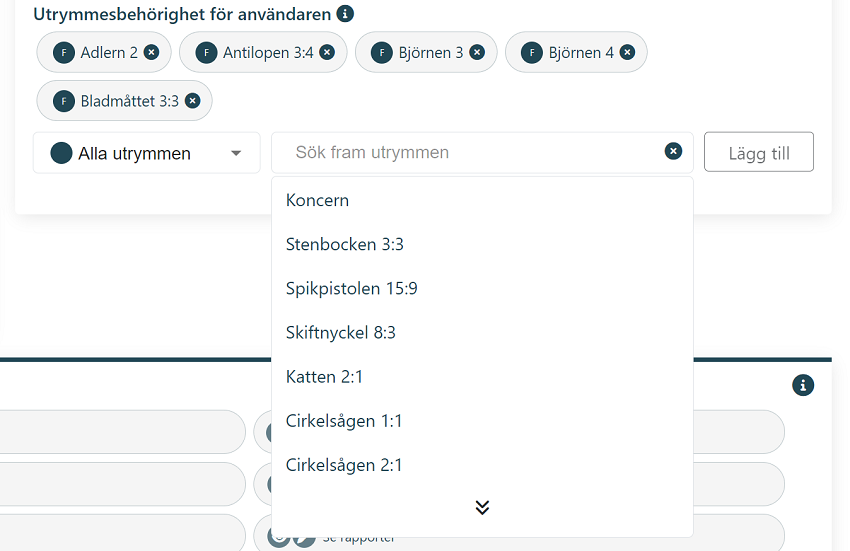 Utrymmesbehörighet förklaring utrymmeslista