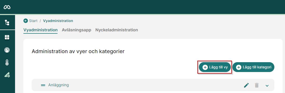 Knapp för Lägg till Vy