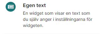 Ikon egen text widget
