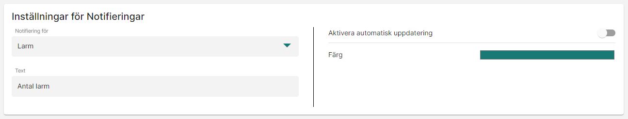 Inställningar för notifiering